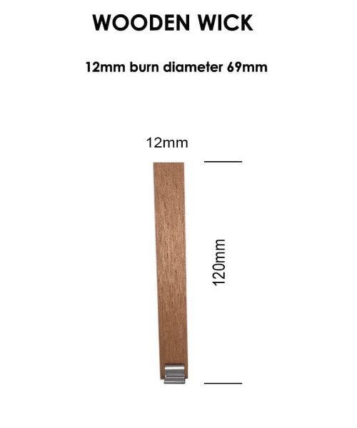 Wooden Wicks 12mm x120mm (BD69mm) Wooden Wicks 12mm x120mm (BD69mm)