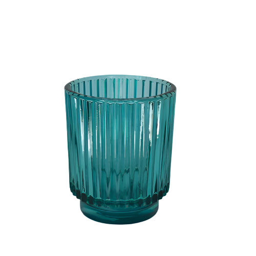 Ribbed Pillar Series (Teal #4120) Small Ribbed Pillar Series (Teal #4120) Small