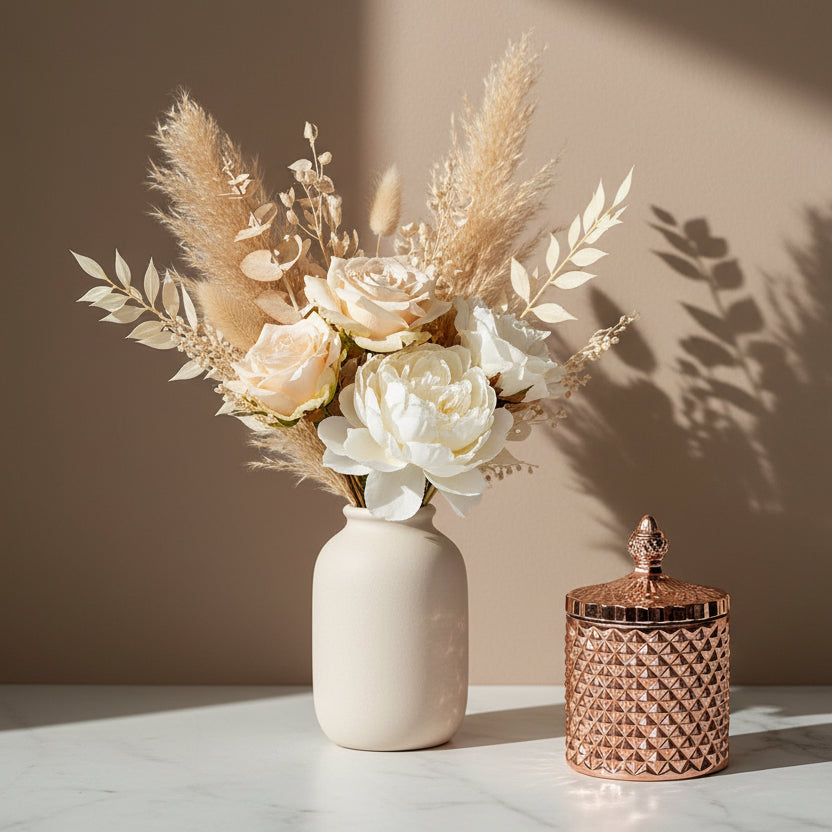 French Tip Geo Series Rose Gold – glass candle jar (image 1 of 3)