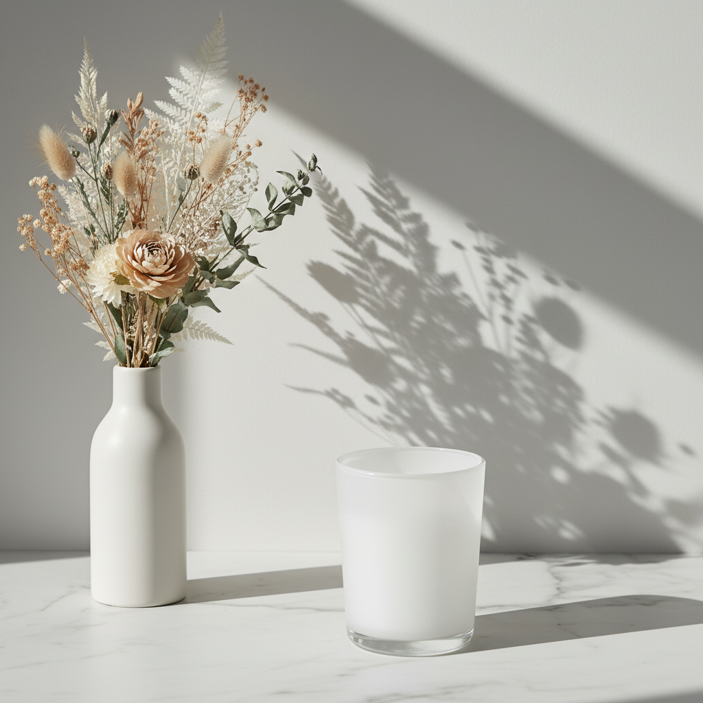 Cambridge Series (Frosty White #4204) – glass candle jar