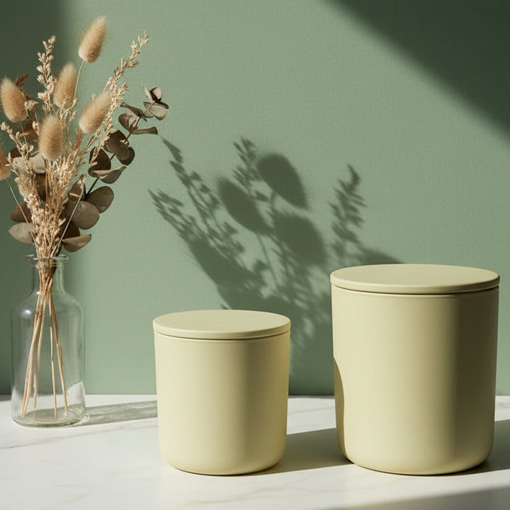 Ceramic With Lid Yellow #4171