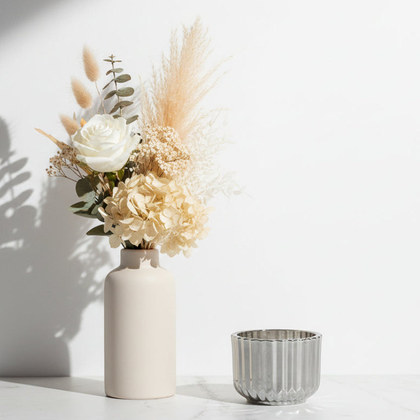 Deluxe Ribbed Series (Silver #4016) – glass candle jar