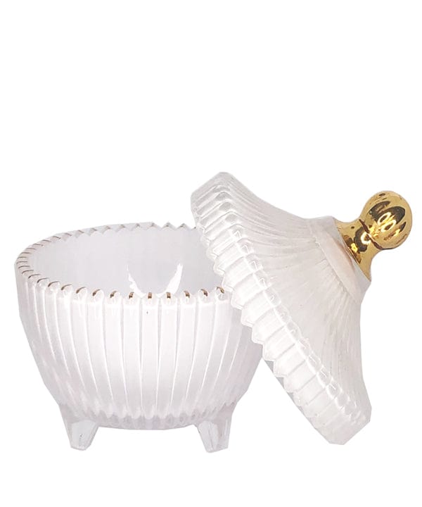 Elegance Gold Tip Series (White/Gold) – glass candle jar (image 2 of 3)