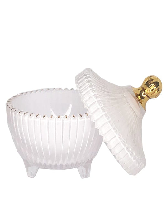 Elegance Gold Tip Series (White/Gold) – glass candle jar (image 2 of 3)