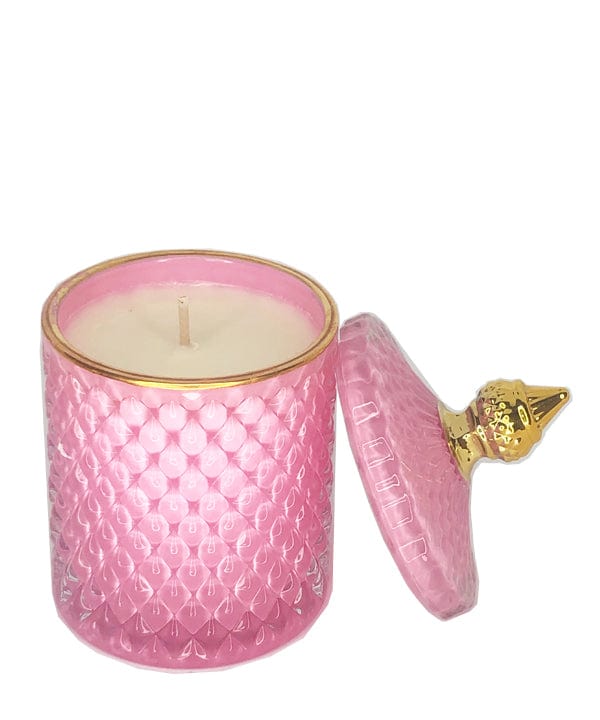 French Gold Tip Geo Series Pink – glass candle jar (image 3 of 3)