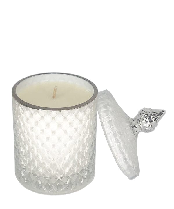 French Silver Tip Geo Series White – glass candle jar (image 3 of 3)