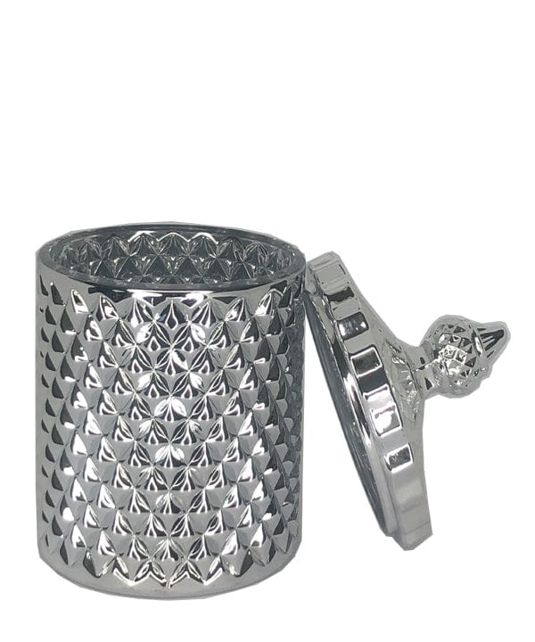 French Tip Geo Series Silver – glass candle jar (image 2 of 3)