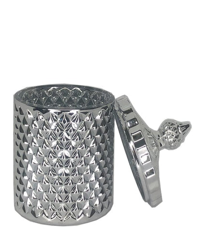 French Tip Geo Series Silver – glass candle jar (image 2 of 3)
