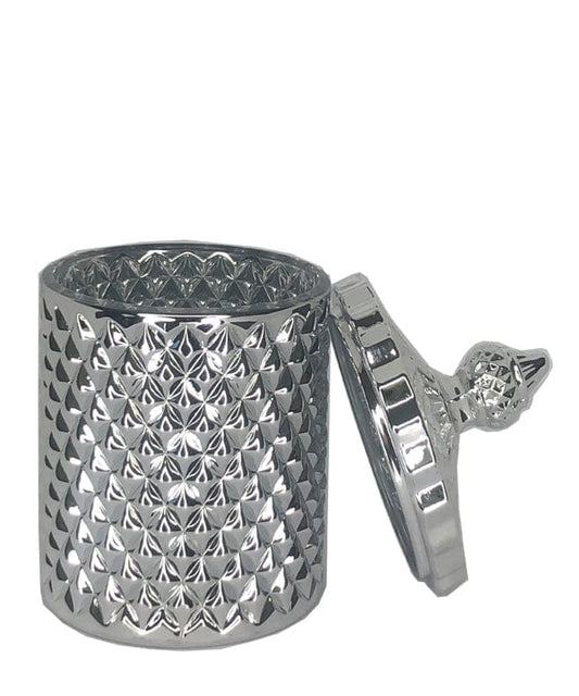 French Tip Geo Series Silver – glass candle jar (image 2 of 3)