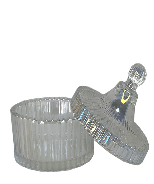 Ribbed Carousel Series (Clear Rainbow #4083) – glass candle jar (image 2 of 3)