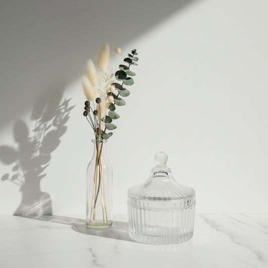 Ribbed Carousel Series (Clear #4146) – glass candle jar