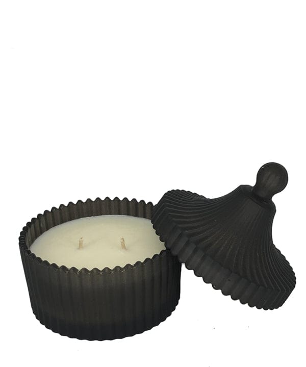 Ribbed Carousel Series (Matt Black #4086) – glass candle jar (image 2 of 2)