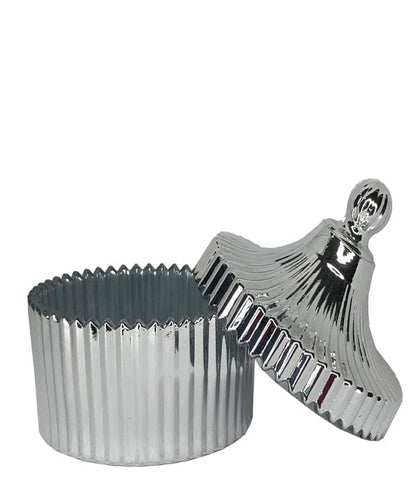 Ribbed Carousel Series (Silver #4087) – glass candle jar (image 2 of 3)