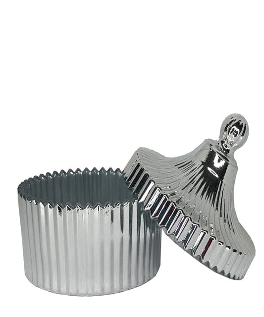 Ribbed Carousel Series (Silver #4087) – glass candle jar (image 2 of 3)