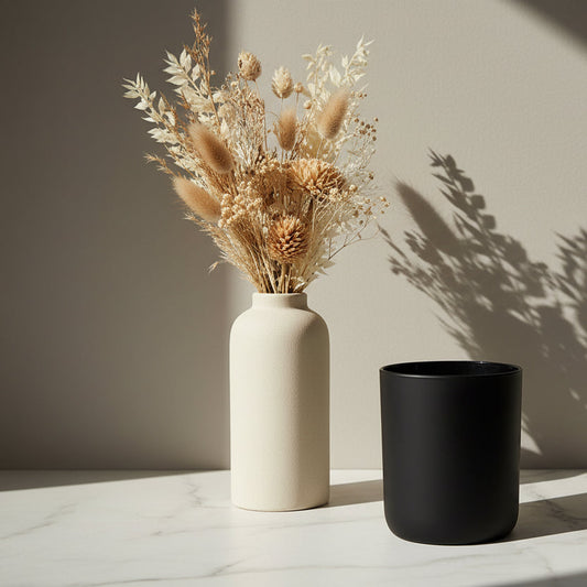 Cambridge Series (Matt Black #4200) – glass candle jar