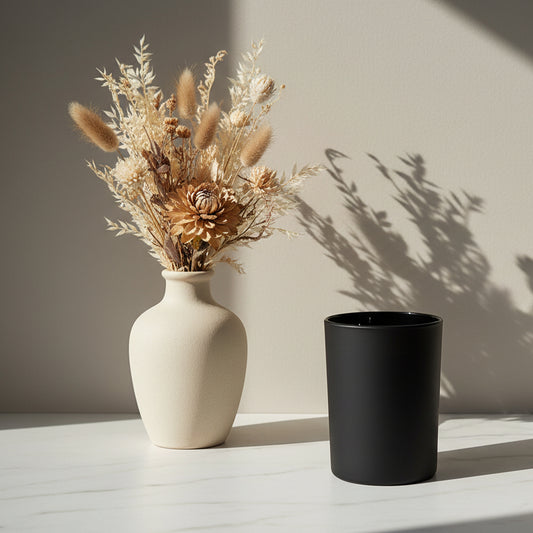 Cambridge Series (Matt Black #4202) – glass candle jar