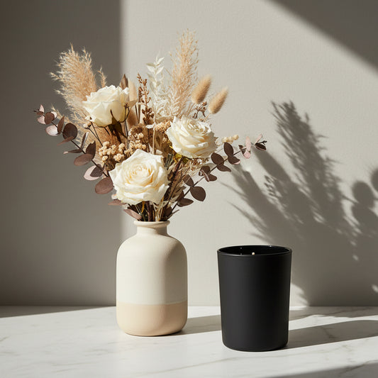 Cambridge Series (Matt Black #4205) – glass candle jar