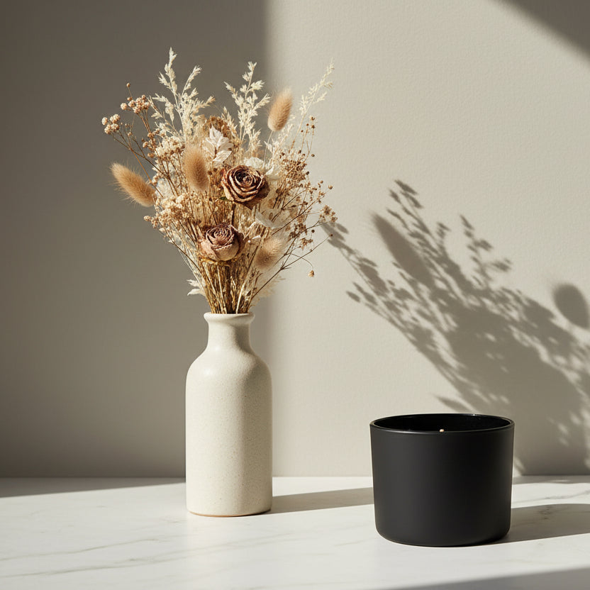 Cambridge Series (Matt Black #4206) – glass candle jar