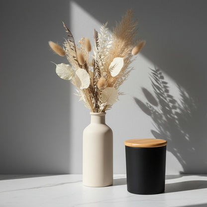 Cambridge Series with lid Large (Black #4100) – glass candle jar (image 1 of 2)