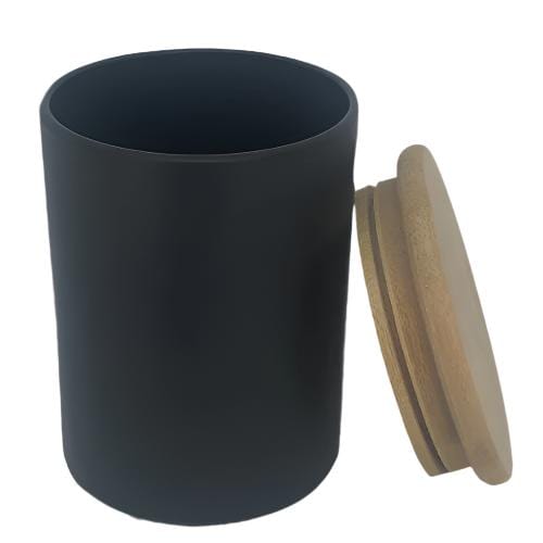 Cambridge Series with lid Large (Black #4100) – glass candle jar (image 2 of 2)