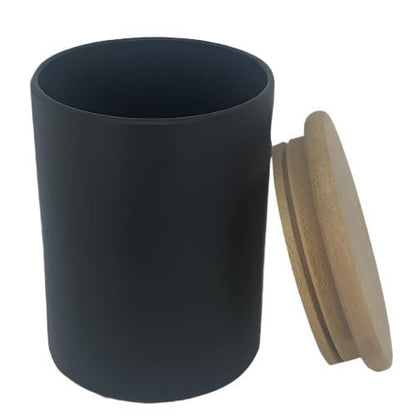 Cambridge Series with lid Large (Black #4100) – glass candle jar (image 2 of 2)