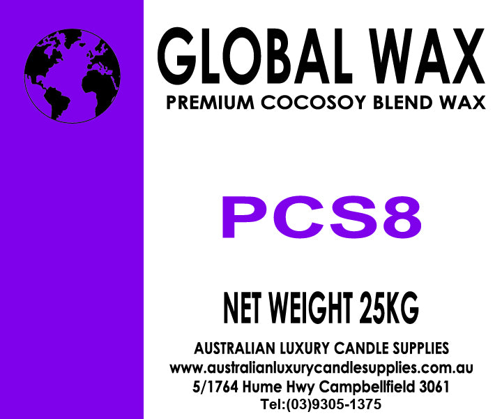 Global Wax PCS8 Premium Coco-Soy Wax (#PCS8C) 25Kg