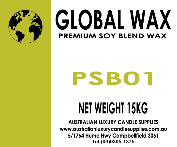 Global Wax PSB01 Premium Soy Blend Wax (#PSB01B) 15Kg
