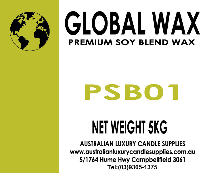 Global Wax PSB01 Premium Soy Blend Wax (#PSB01A) 5Kg